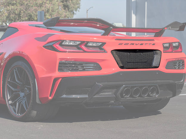 2020-UP CORVETTE C8 Z06 & E-RAY | CARBON FIBER LICENSE PLATE BACKING
